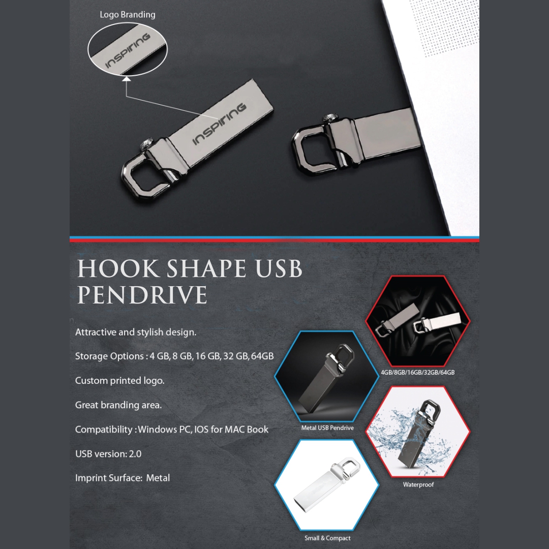 Hook Shape USB Pendrive