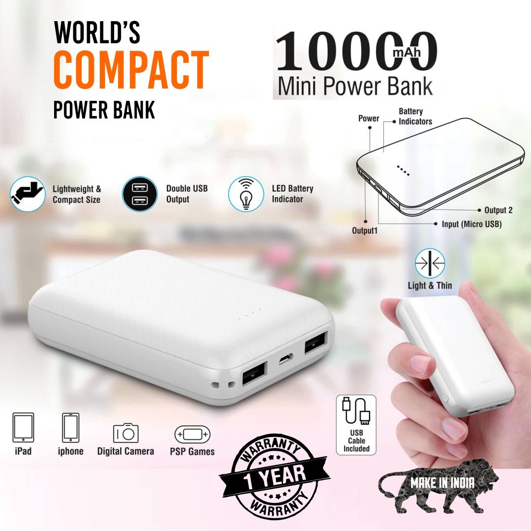 Mini 10 Portable 10000mAH Power Bank