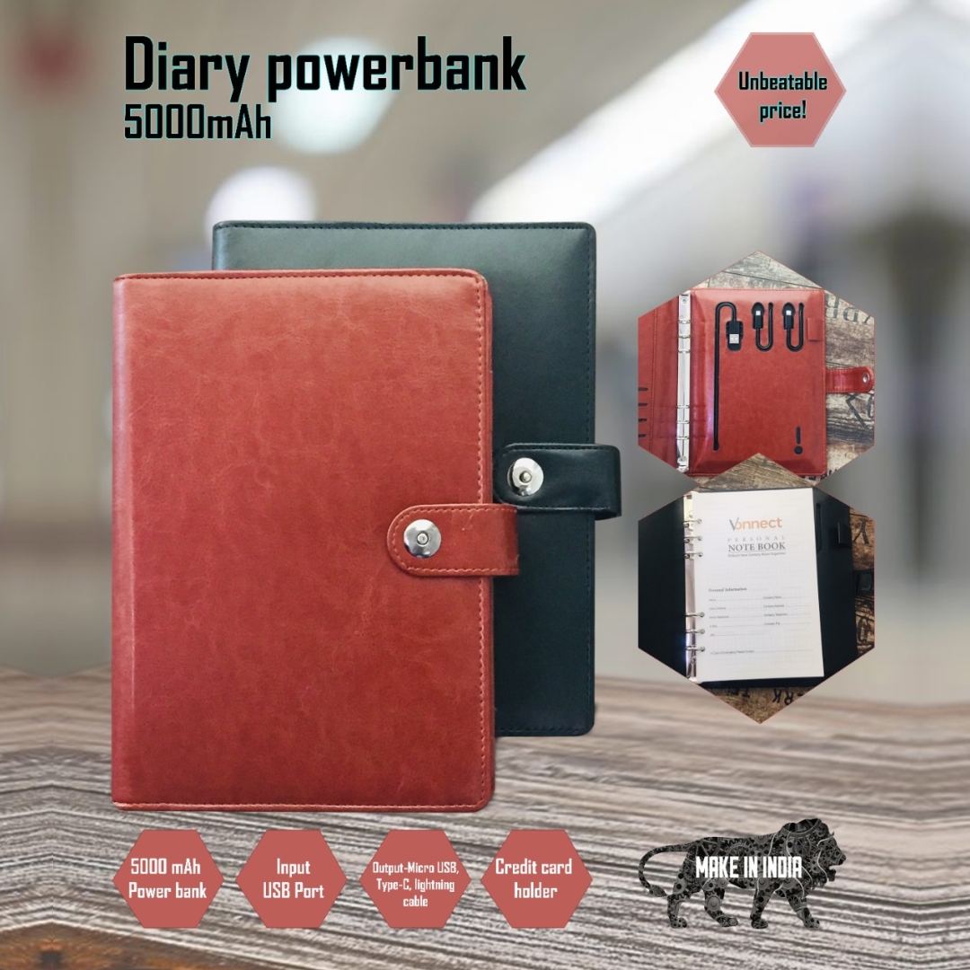 5000mAH Power Bank Diary