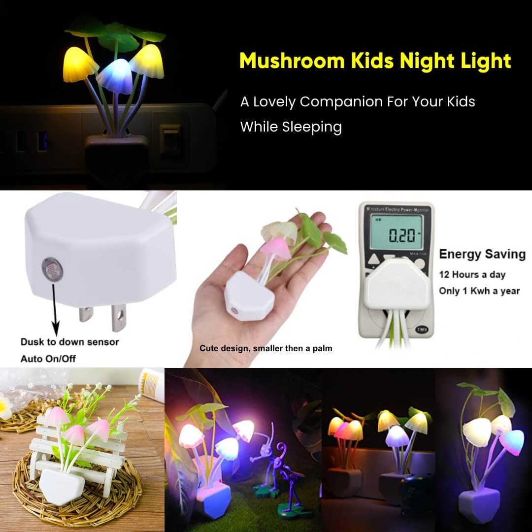 Mushroom Kids Night Light