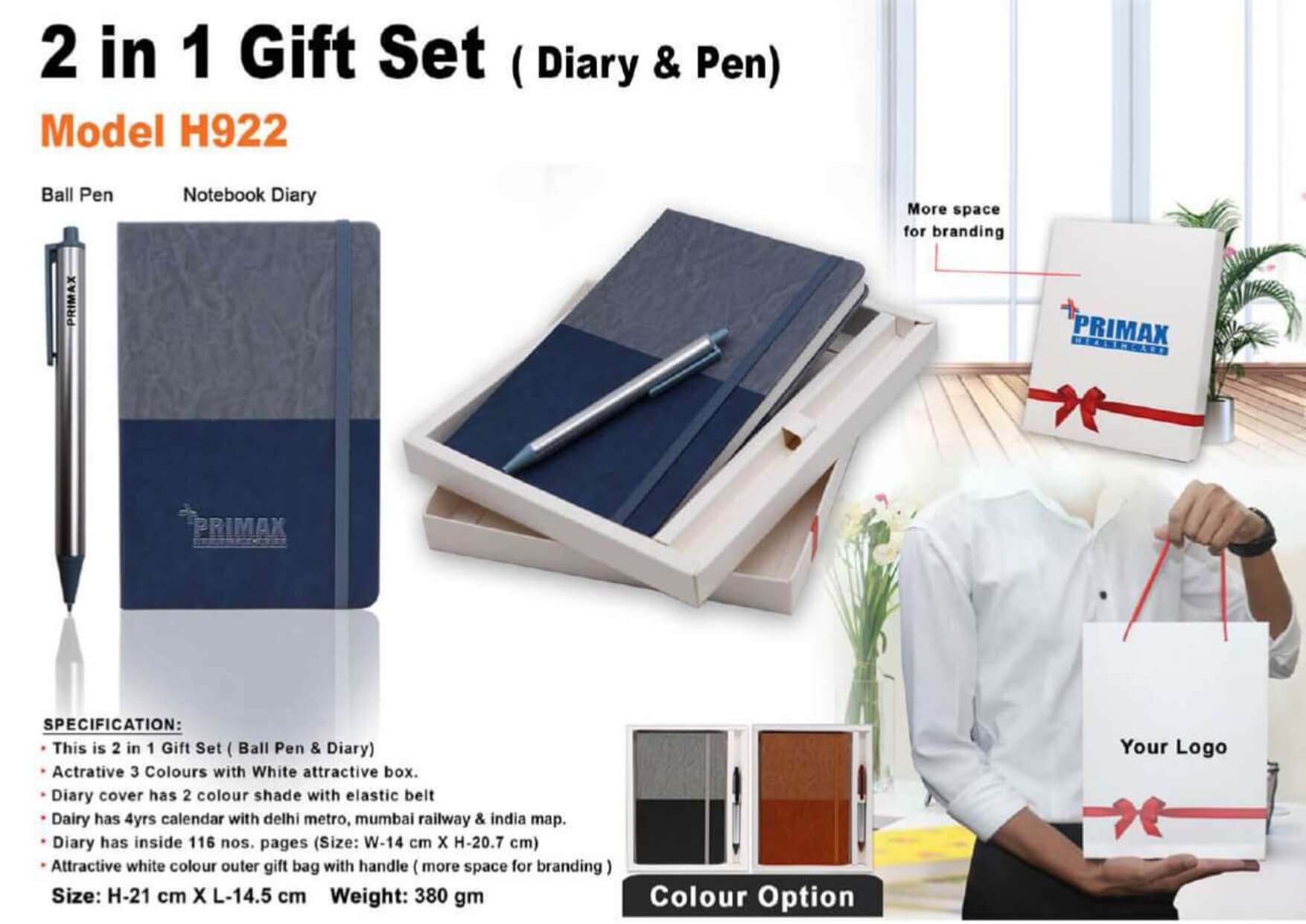 Diary and Pen 2 in 1 Gift Set 922