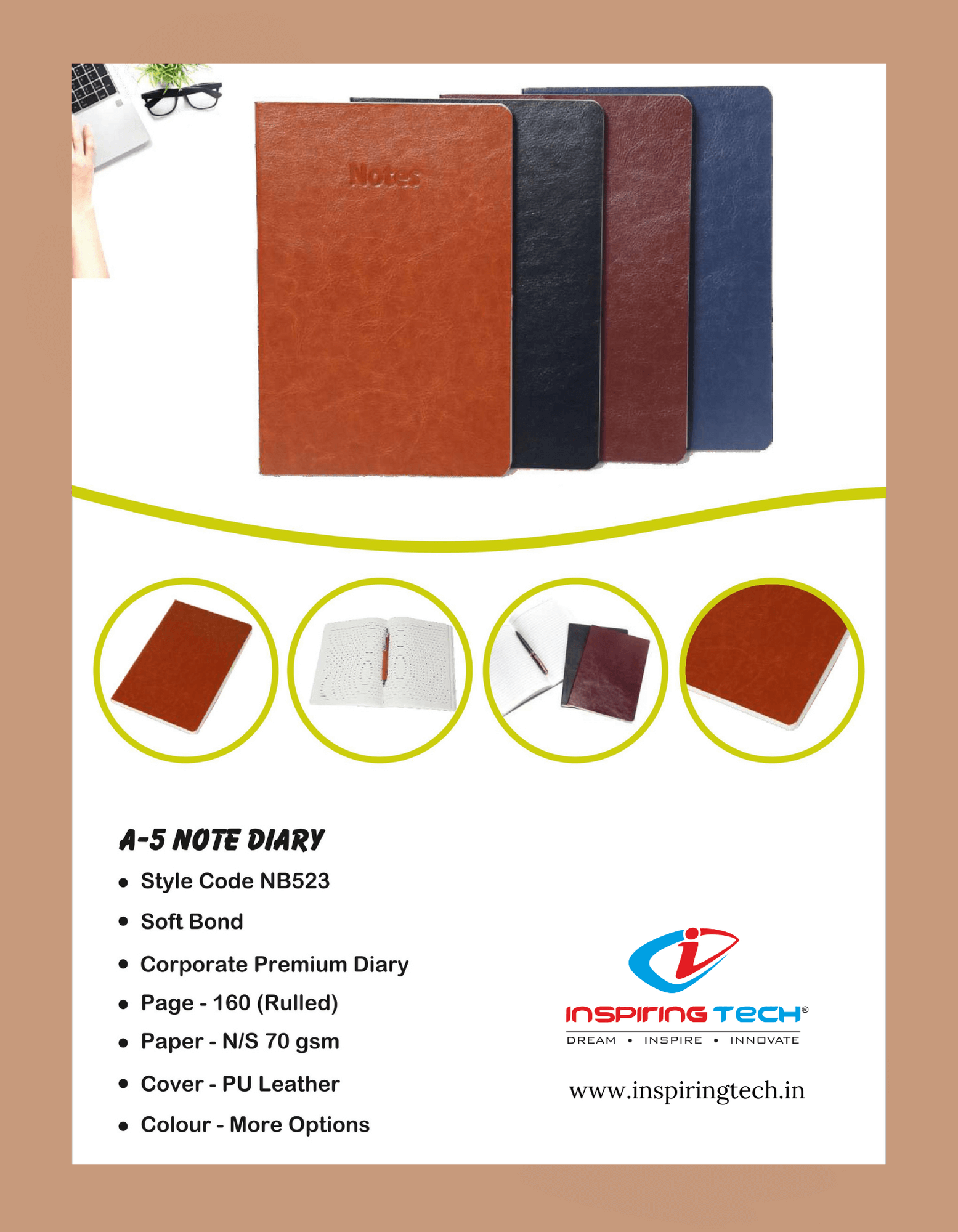 Notebook Diary PU Leather