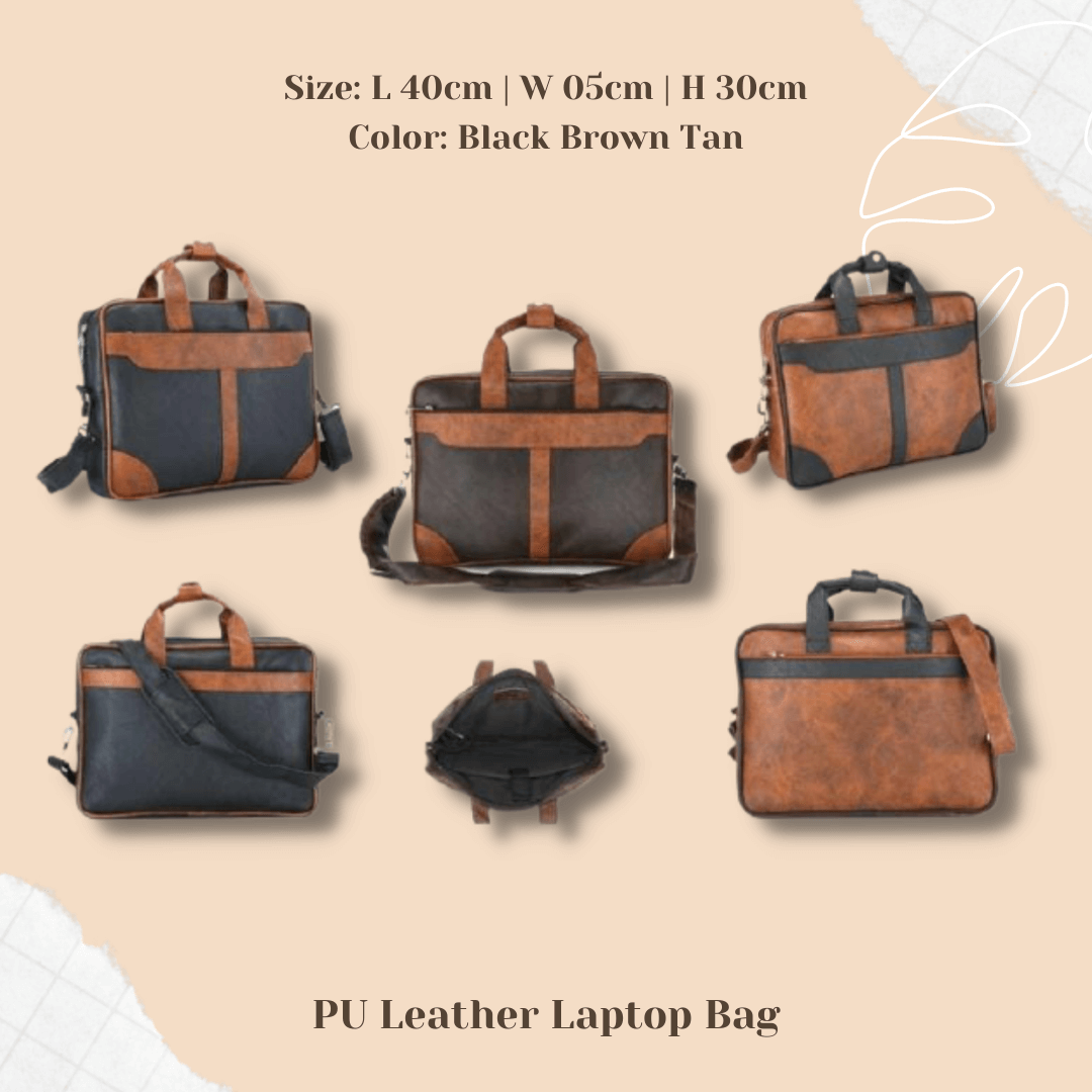 PU Leather Office Laptop Bag
