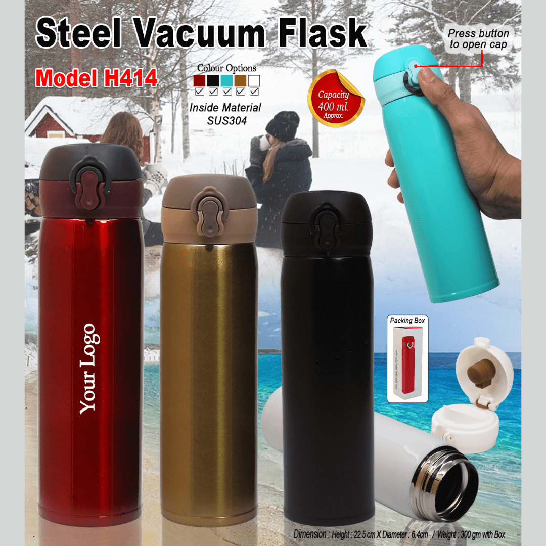 Steel Hot & Cold Vacuum Flask H-414
